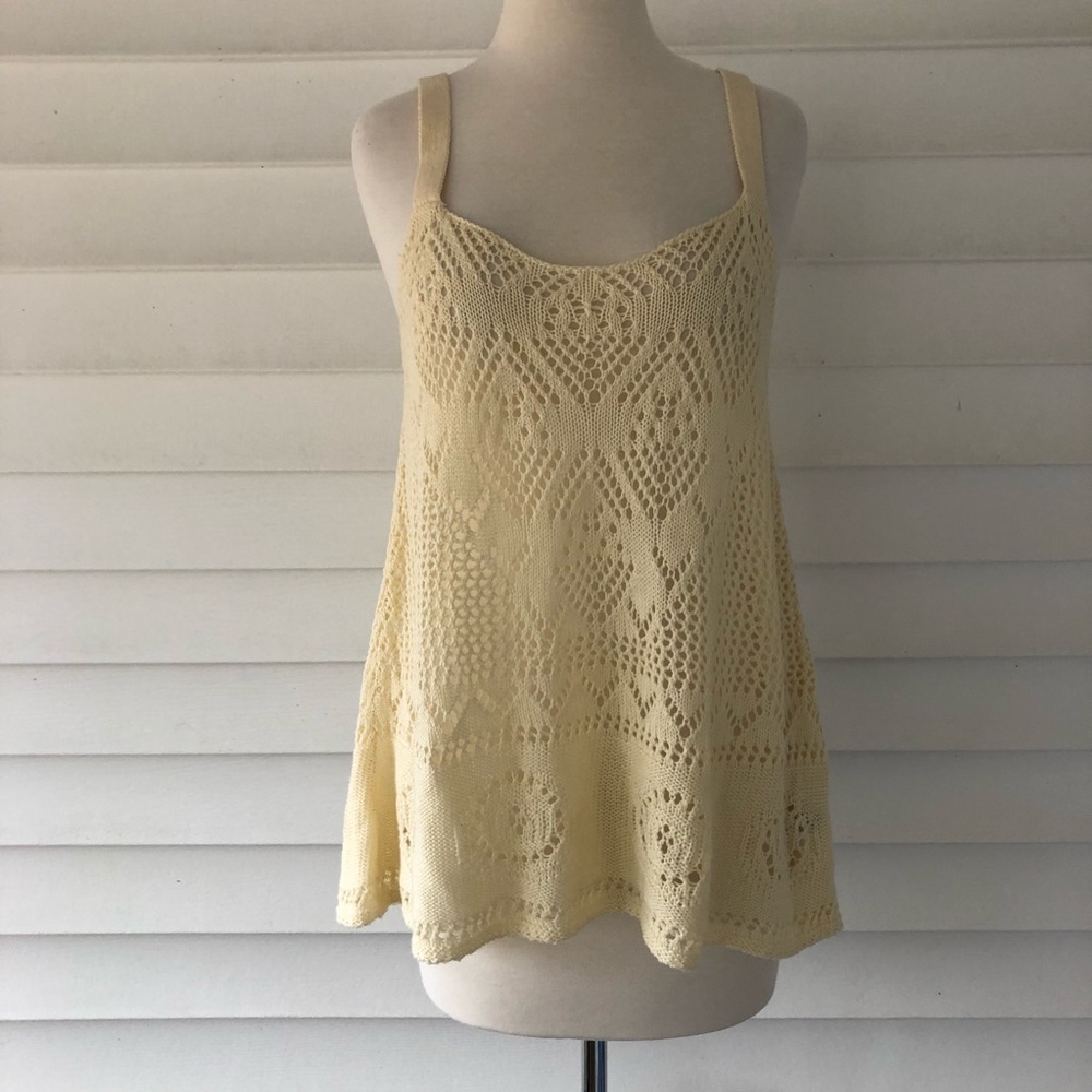 crochet ivory tank